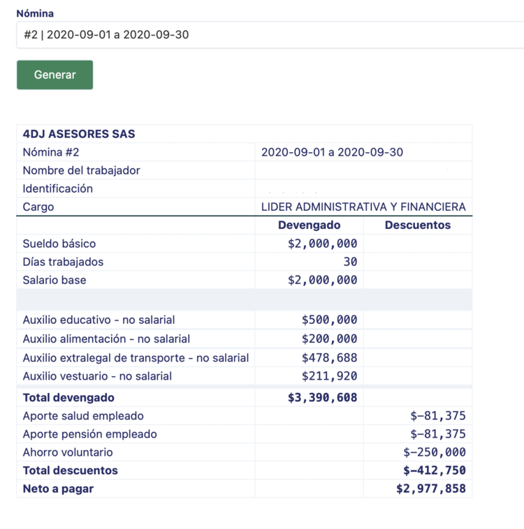 Modelo De Desprendible De Nomina 2024 1888